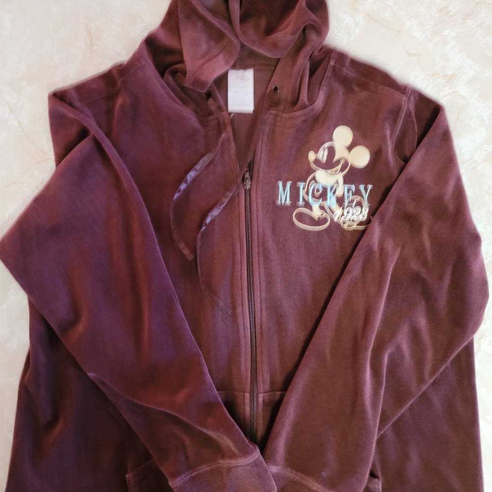 Brown velour Mickey Mouse Pantsuit